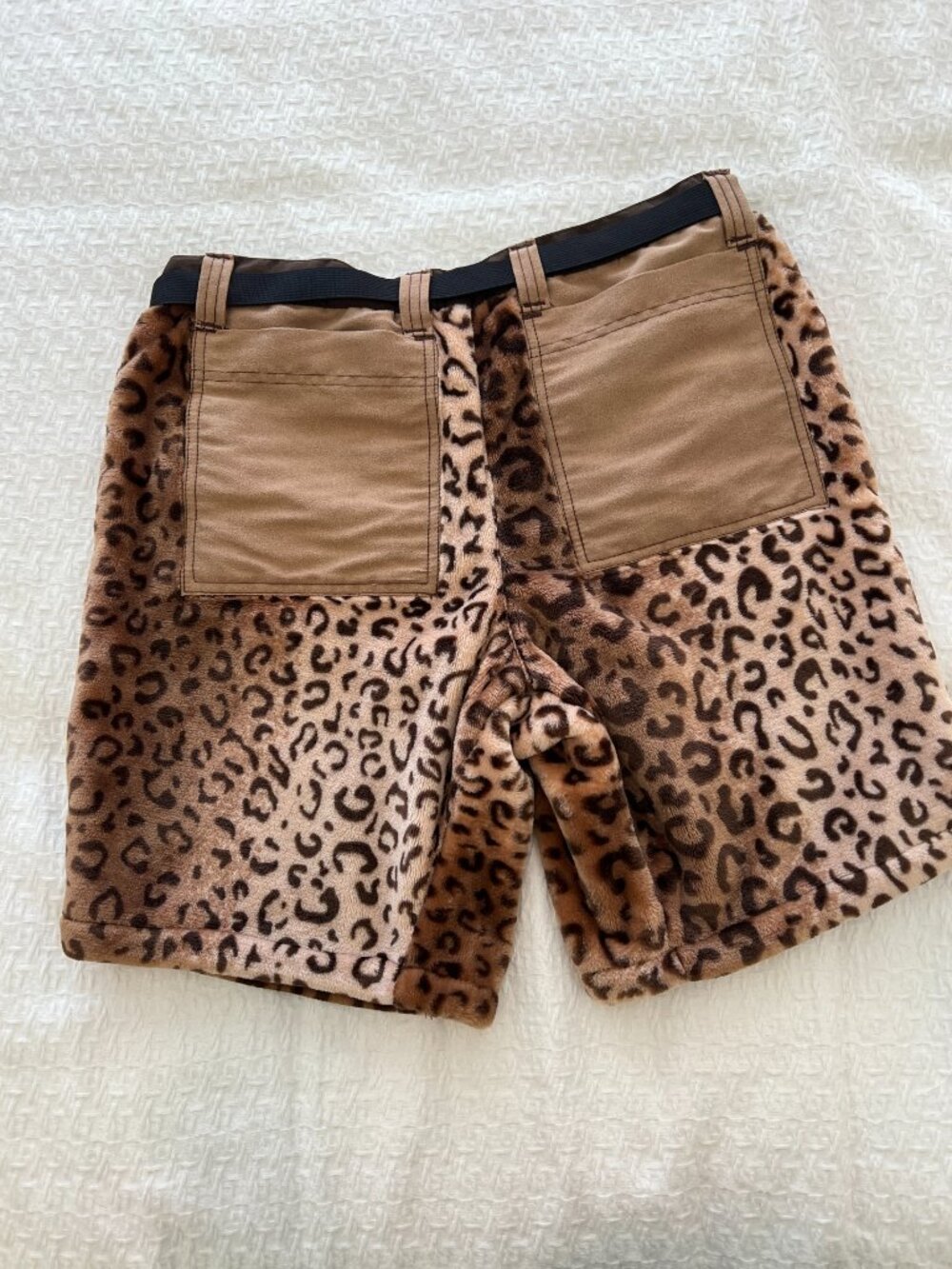Funky Polar Short - Furry - Cheetah Print with Belt - Size 32 - Picture 7 of 14